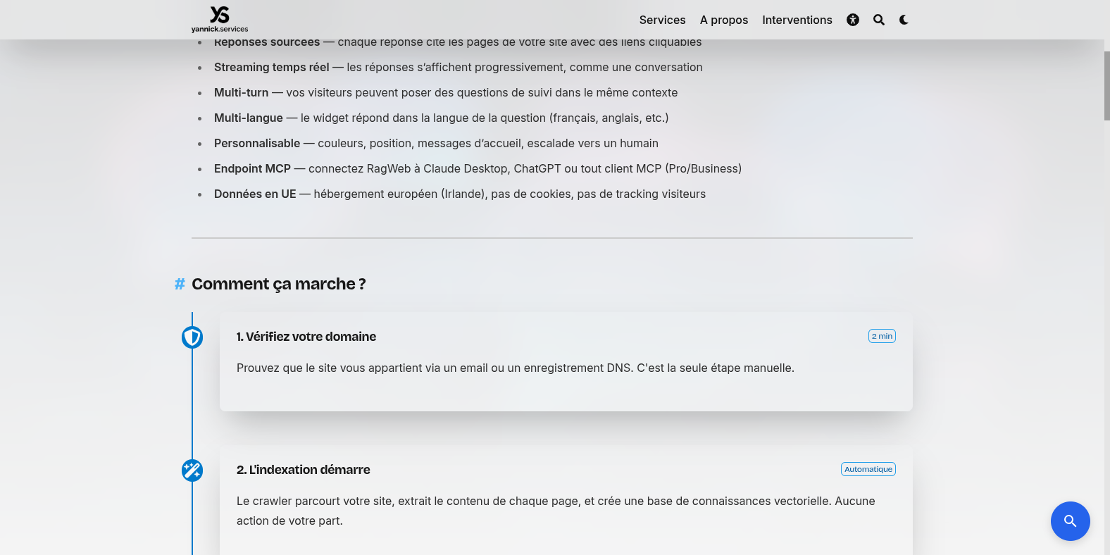 Page des plans RagWeb