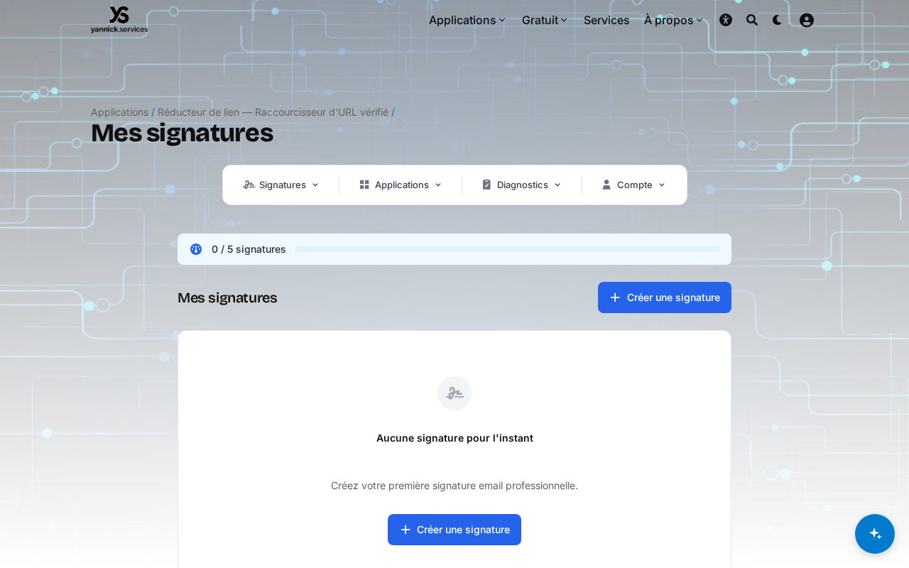 Dashboard Signatures Email